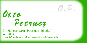 otto petrucz business card